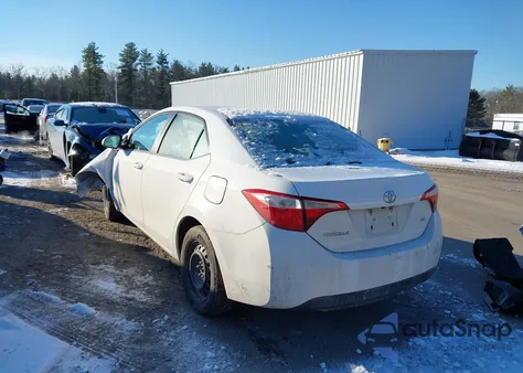 2016 Toyota Corolla Le z USA, uszkodzony, nr VIN 2T1BURHE7GC586942